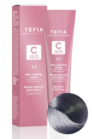 Крем-краска для волос 12,10 суперосветляющий экстралиловый Color Creats Tefia, 60 мл