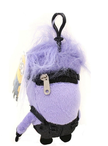 Despicable Me 2 Plush Bag Clip Purple Minion 1-Eye