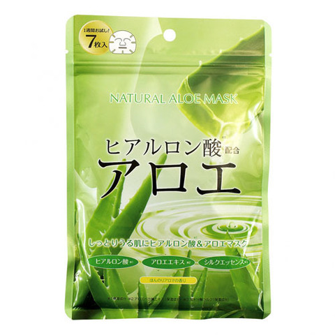 Japan Gals Natural Aloe Mask - Курс натуральных масок для лица с экстрактом алоэ