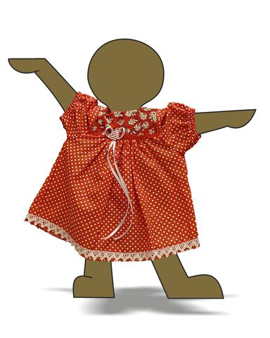 Платье летнее - Демонстрационный образец. Одежда для кукол, пупсов и мягких игрушек.