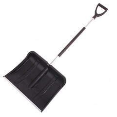 Лопата для уборки снега Цикл Богатырь пластиковая с металлическим черенком 500х400 мм