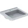 Раковина Geberit Renova Comfort Square, безбарьерная: B=60см, T=55см, Отверстие под смеситель=По центру, Перелив=Без, Белый