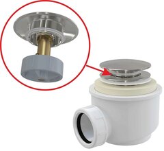 Alcaplast A465C-50 Сифон для душевого поддона CLICK/CLACK, металл фото