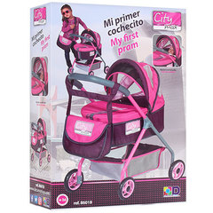 DeCuevas Коляска-люлька для кукол с сумкой City Max, 56 см (86018)