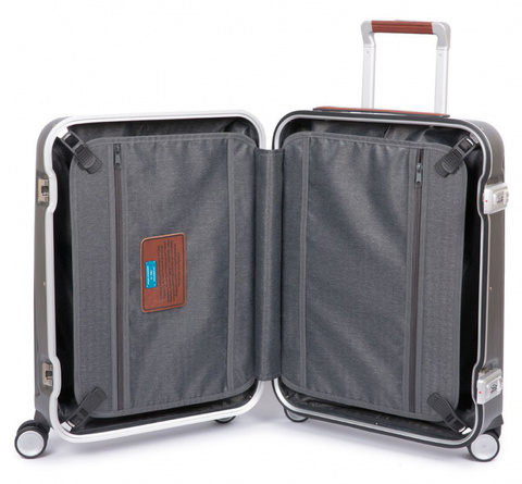 Чемодан Piquadro RELYGHT PLUS, чёрный/коричневый (BV5027PC2P/NCU)