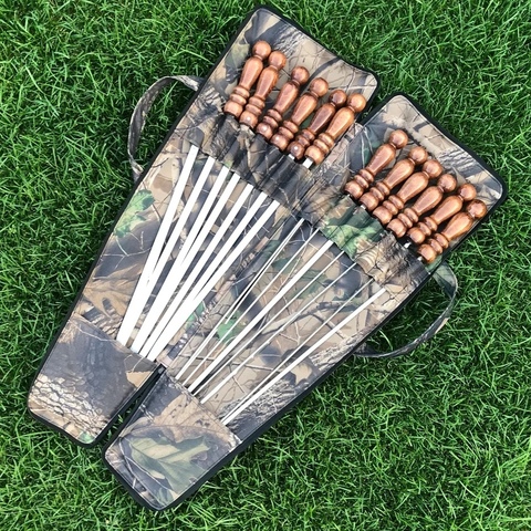 Набор шампуров в двойном чехле "Лес"