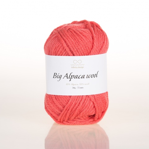 Пряжа Infinity Big Alpaca Wool 4216 коралл