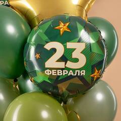 Связка гелиевых шаров с 23 февраля!