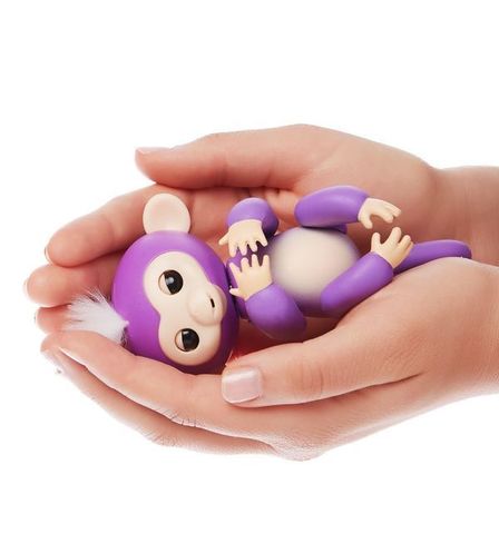 Интерактивная обезьянка Fingerlings Мия фиолетовая