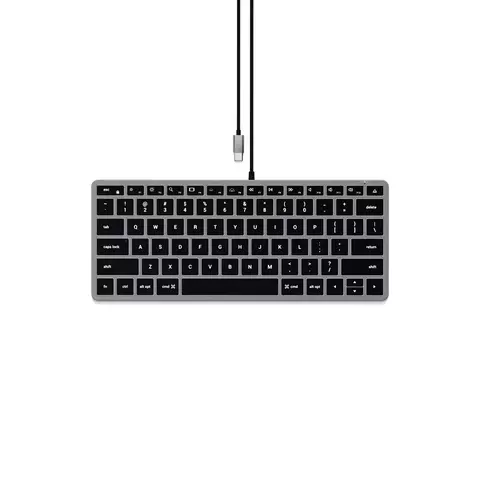 Клавиатура Satechi Slim W1 USB-C Wired Keyboard-RU Рус, серый космос