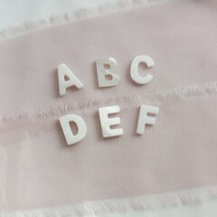 Подвески буквы A, B, C, D, E, F, перламутр, 10 мм, 1 шт, П649, П650, П651, П652, П653, П654