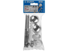 ЗУБР 14 мм, хром, набор для крепления раковин и писсуаров, Профессионал (44221)