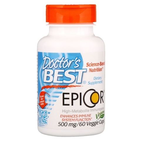 Doctor's Best, Epicor, 500 мг, 60 капсул в растительной оболочке