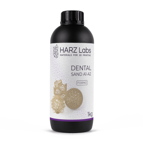 Фотополимер HARZ Labs Dental Sand A1-A2 Form2, бежевый (1 кг)