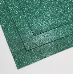 Фоамиран глиттерный. Нефрит. Толщина 1,5мм. Лист 60х70см.
