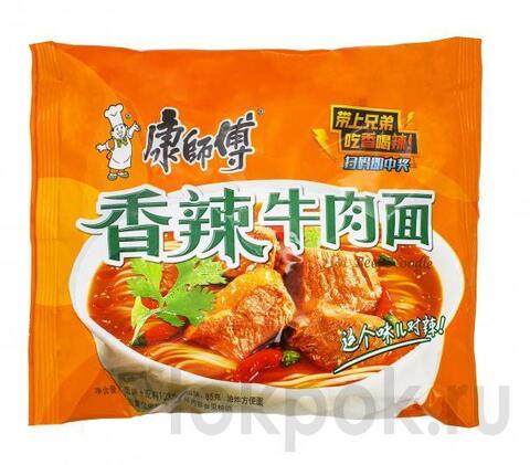 Лапша со вкусом пряной острой говядины Kang Shi Fu Hot Beef Noodle, 103 гр