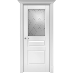 Купить Межкомнатная дверь эмаль Прайм белая остеклённая