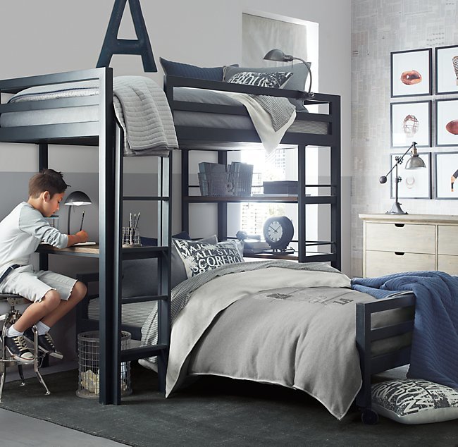 Купить купить Кровать-чердак Industrial loft study со столом и ...