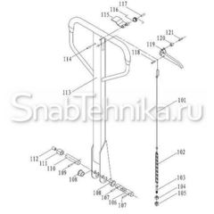 Тележка гидравлическая DF 25 RU (2500 кг, 1150 мм, резиновые колеса)