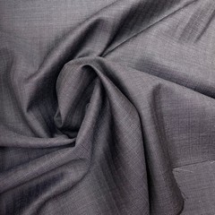 Ткань костюмно-плательная темно-серая в синюю полоску 3376