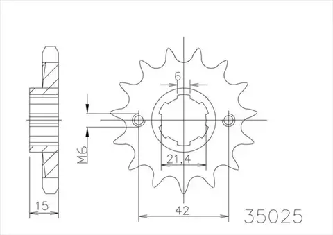 Звезда ведущая 50-35025 16