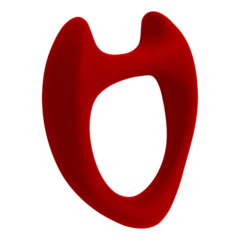 Эрекционное кольцо Toro от Wooomy красное (L)