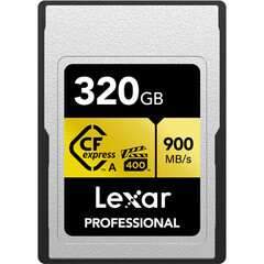 Карта памяти Lexar 320GB Pro CFexpress Type A Card GOLD 900/800