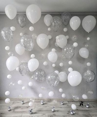 Облако воздушных шаров (шары, цифры, звезды)