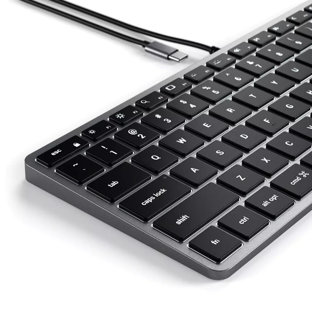 Купить Клавиатура Satechi Slim W1 USB-C Wired Keyboard-RU Рус, серый космос  - по выгодной цене | Нобэл