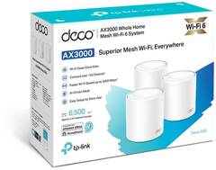 TP-Link Deco X50(3-pack) Домашняя Mesh Wi-Fi 6 система AX3000, до 574 Мбит/с на 2,4 ГГц + до 2402 Мбит/с на 5 ГГц