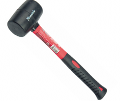 Киянка 450 г резиновая с фиберглассовой ручкой (черная резина) MATRIX