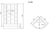 Душевая кабина Timo Standart Black 90*90*220  (T-6690B)