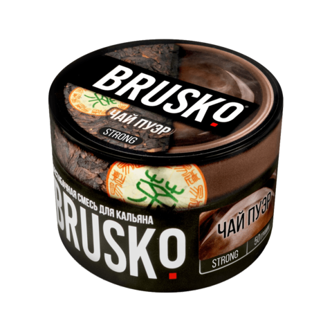 Бестабачная смесь для кальяна BRUSKO 50г STRONG - Чай Пуэр