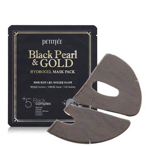 [PETITFEE] Маска д/лица гидрогел. ЖЕМЧУГ/ЗОЛОТО BLACK PEARL & GOLD HYDROGEL MASK PACK, 32 гр