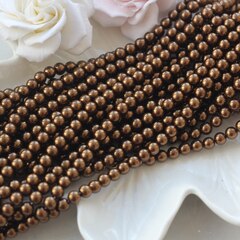 Майорка шоколадная 6 мм, 1 нить, МА087