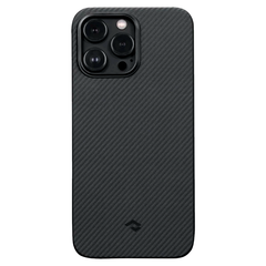 Чехол из арамидного волокна с поддержкой MagSafe PITAKA MagEZ Case 3 600D для iPhone 14 Pro Max, Black / Grey Twill (Cаржевое переплетение)