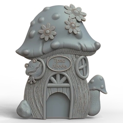 Силиконовый молд № 423 домик Гриб 2 D ( серия домики для гномов и фей)