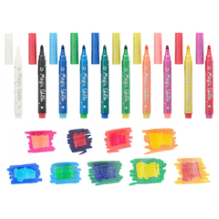 
          Фломастеры магические Basir, серия "Magic", разноцветные с блёстками, набор 9 цветов и 1 проявитель