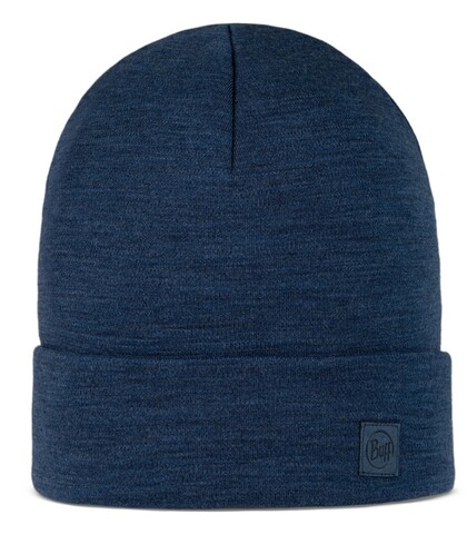 Теплая шерстяная шапка Buff Merino Heavyweight Hat Solid Indigo фото 1