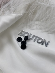 Шляпка под установочные кнопки черная матовая