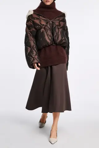 Dorothee Schumacher Пуховик оверсайз с оторочкой из эко-меха