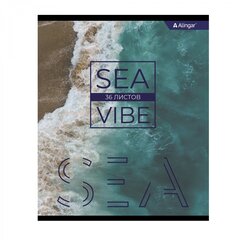 
          Тетрадь 36 л., А5, линия, Alingar "Sea vibe", скрепка, второй блок 60г/м2, мелованный картон (стандарт), 4 дизайна в пленке т/у