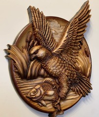 Силиконовый молд Ястреб (медальон) большой № 0478