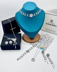 Серьги CHANEL CAMELIA качество VGOLD