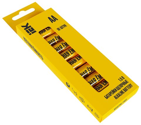 Батарейка щелоч. Alkaline LR06/AA (10шт/бокс) IEK