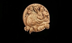 Силиконовый молд Заяц (медальон) № 0463