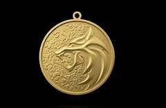 Силиконовый молд Медальон Ведьмак малый