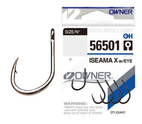 56501 № 12 Крючки OWNER ISEAMA X w/EYE / продажа от 5 уп.