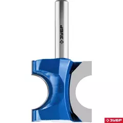 ЗУБР 28.6 x 25 мм, радиус 6.3 мм, фреза полустержневая, Профессионал (28723-28.6)
