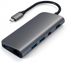 USB-хаб Satechi Aluminum Type-C Multimedia Adapter ST-TCMM8PAM (Space Gray)